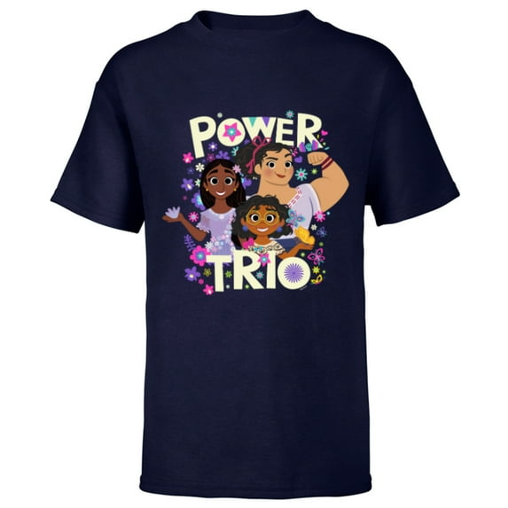 Disney Encanto Mirabel Isabela Luisa Power Trio - Short Sleeve T-Shirt for Kids - Customized-Navy