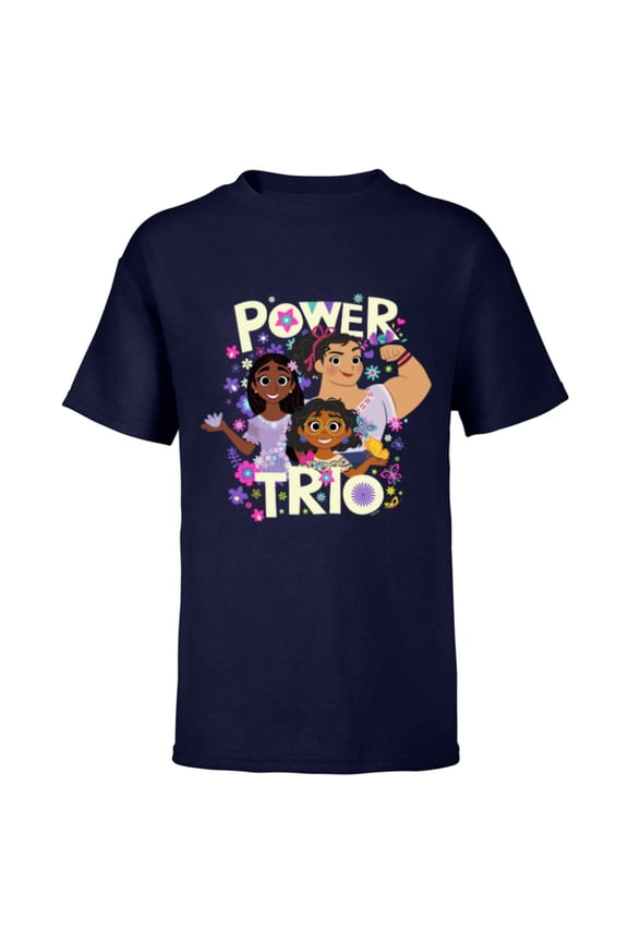 Encanto Mirabel Isabela Luisa Power Trio - Short Sleeve T-Shirt for Kids - Customized-Navy