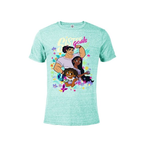 Disney Encanto Mirabel Isabela Luisa Sister Goals - Short Sleeve Blended T-Shirt for Adults – Customized-Celadon Snow Heather