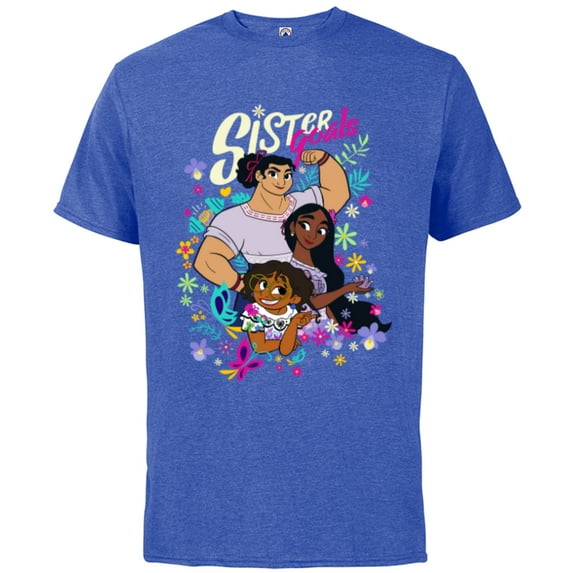 Disney Encanto Mirabel Isabela Luisa Sister Goals - Short Sleeve Cotton T-Shirt for Adults – Customized-Royal Heather