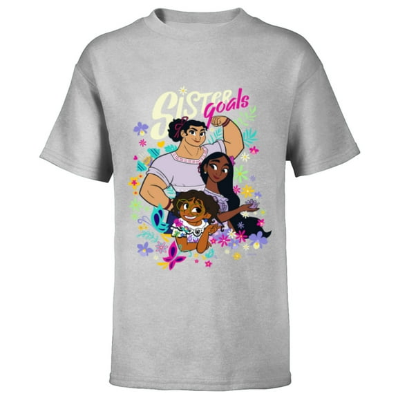 Disney Encanto Mirabel Isabela Luisa Sister Goals - Short Sleeve T-Shirt for Kids – Customized-Athletic Heather
