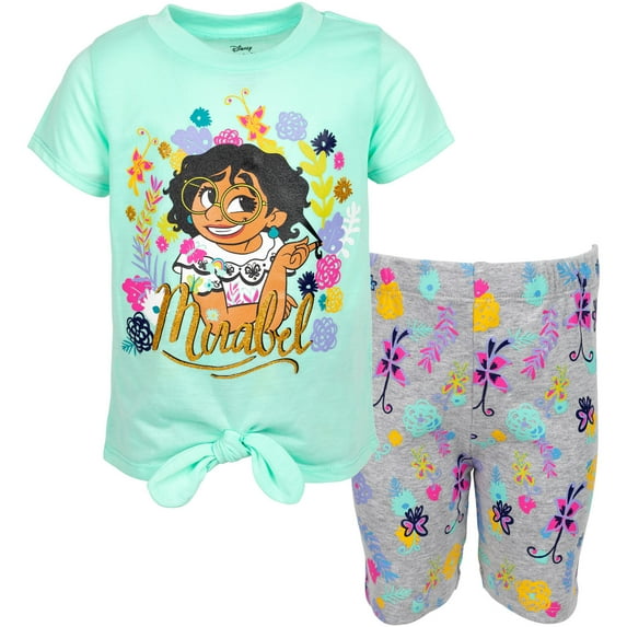 Disney Encanto Mirabel Little Girls T-Shirt and Shorts Outfit Set Toddler to Big Kid