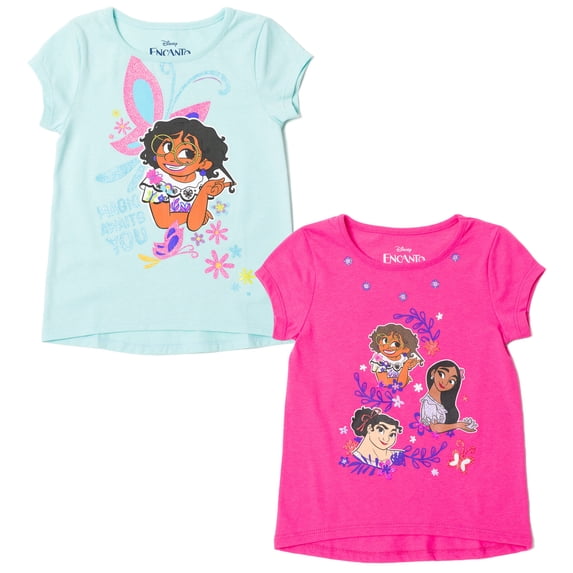 Disney Encanto Mirabel Luisa Isabela Little Girls 2 Pack T-Shirts Toddler to Big Kid