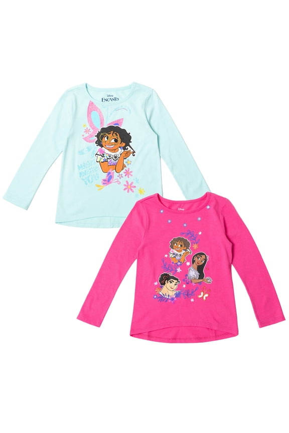 Encanto Mirabel Luisa Isabela Toddler Girls 2 Pack Long Sleeve T-Shirts Toddler to Big Kid