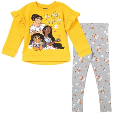 Disney Encanto Mirabel Luisa Isabela Toddler Girls Pullover Fleece Sweatshirt and Leggings Outfit Set Toddler to Little Kid