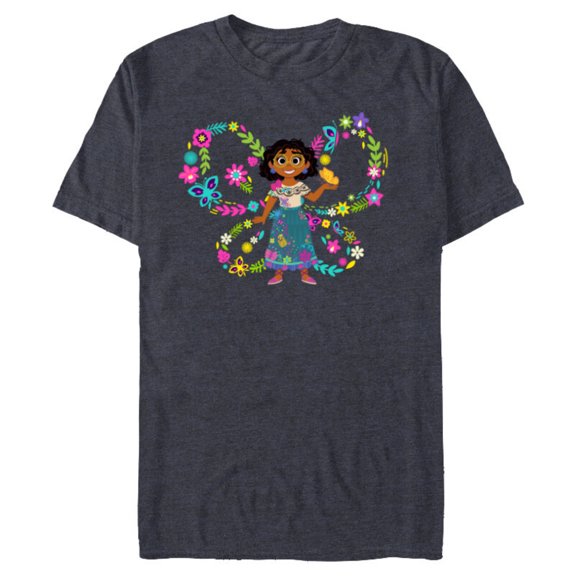 Disney Encanto Mirabel Madrigal Big Butterfly - Short Sleeve Blended T-Shirt for Adults - Customized-Navy Heather