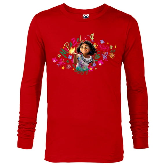 Disney Encanto Mirabel Madrigal Butterfly - Long Sleeve T-Shirt for Men - Customized-New Red