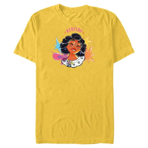 Disney Encanto Mirabel Madrigal Colorful Vibes Rebelde - Short Sleeve Blended T-Shirt for Adults - Customized-Yellow
