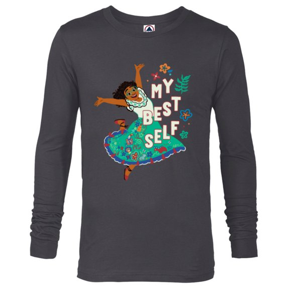 Disney Encanto Mirabel Madrigal Dancing My Best Self - Long Sleeve T-Shirt for Men - Customized-Charcoal Heather