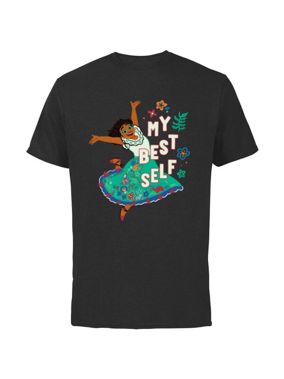 Encanto Mirabel Madrigal Dancing My Best Self - Short Sleeve Cotton T-Shirt for Adults - Customized-Black