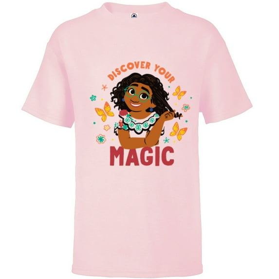 Disney Encanto Mirabel Madrigal Discover Your Magic - Short Sleeve T-Shirt for Kids - Customized-Soft Pink
