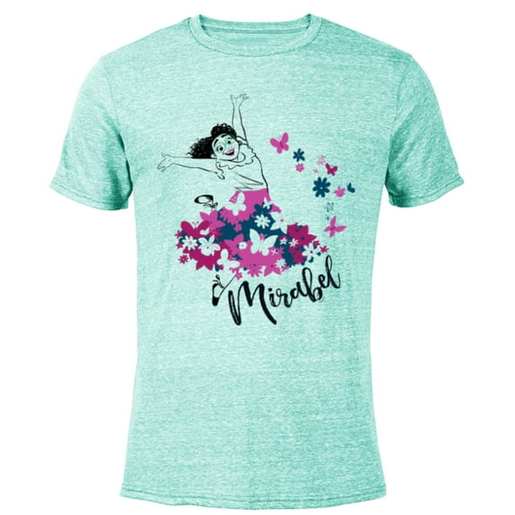 Disney Encanto Mirabel Madrigal Floral Lilac Purple - Short Sleeve Blended T-Shirt for Adults - Customized-Ocean Blue