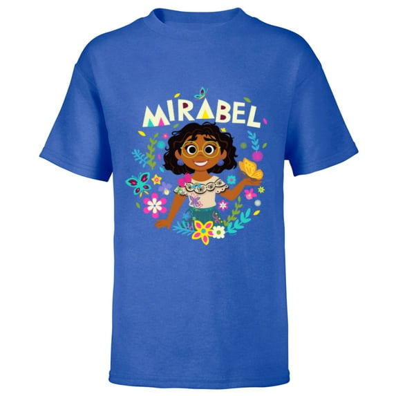 Disney Encanto Mirabel Madrigal Floral - Short Sleeve T-Shirt for Kids - Customized-Royal