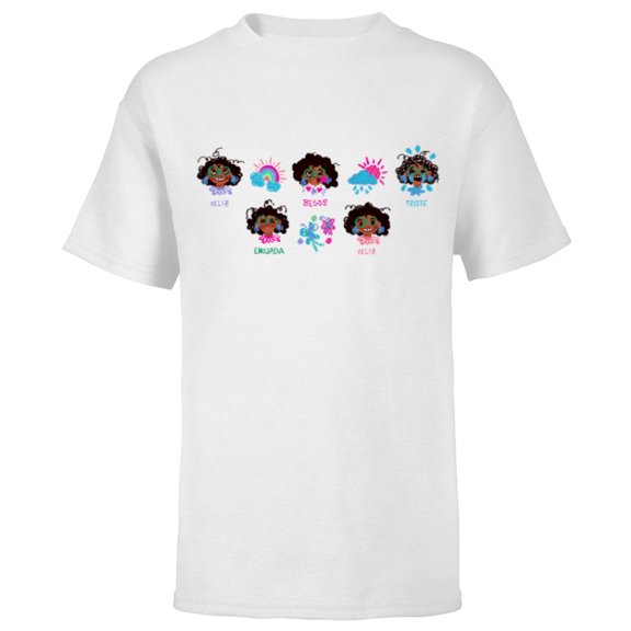 Disney Encanto Mirabel Madrigal Many Moods - Short Sleeve T-Shirt for Kids - Customized-White