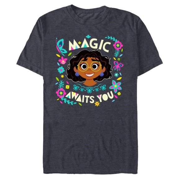 Disney Encanto Mirabel Magic Awaits You - Short Sleeve Blended T-Shirt for Adults – Customized-Navy Heather