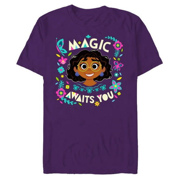Disney Encanto Mirabel Magic Awaits You - Short Sleeve Blended T-Shirt for Adults – Customized-Purple