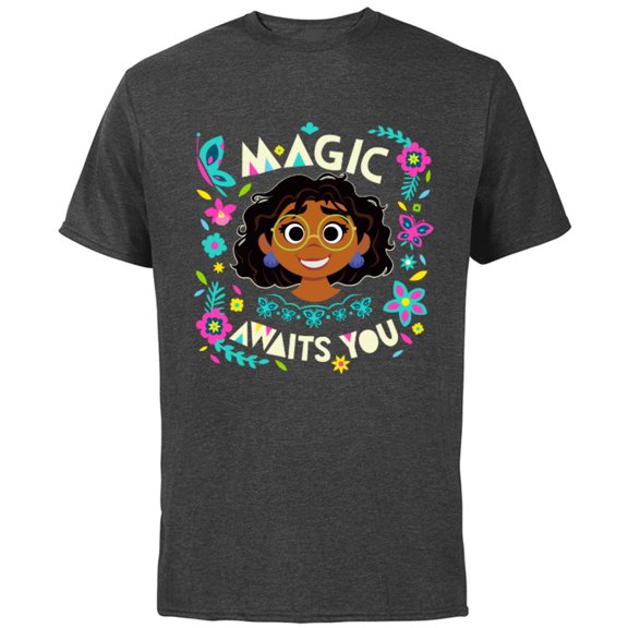 Disney Encanto Mirabel Magic Awaits You - Short Sleeve Cotton T-Shirt for Adults - Customized-Charcoal