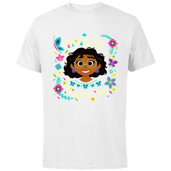 Disney Encanto Mirabel Magic Awaits You - Short Sleeve Cotton T-Shirt for Adults - Customized-White