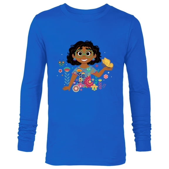 Disney Encanto Mirabel Spring Easter Butterflies and Flowers - Long Sleeve T-Shirt for Men - Customized-Navy