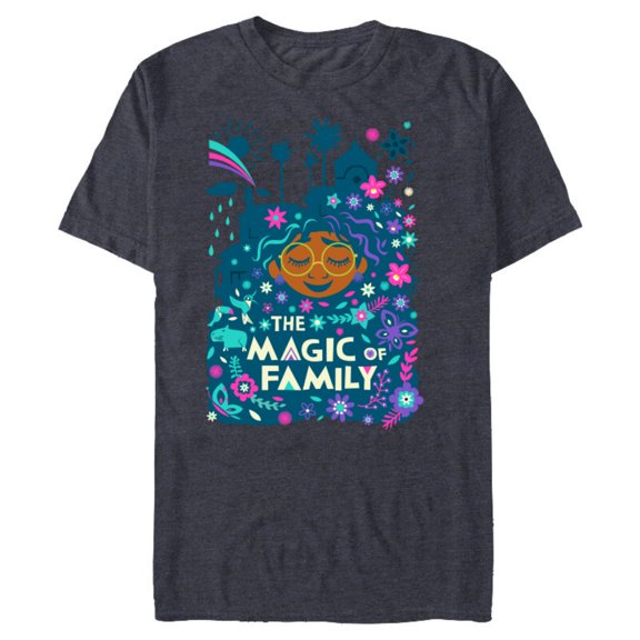 Disney Encanto Mirabel The Magic of Family Standard - Short Sleeve Blended T-Shirt for Adults – Customized-Navy Heather