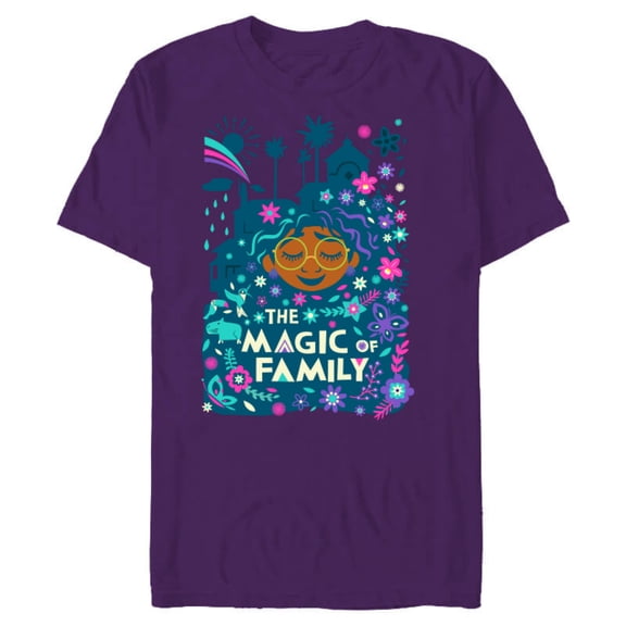 Disney Encanto Mirabel The Magic of Family Standard - Short Sleeve Blended T-Shirt for Adults – Customized-Purple