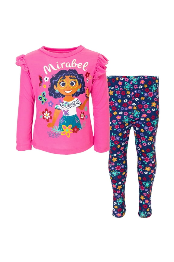 Encanto Mirabel Toddler Girls T-Shirt and Leggings Outfit Set Toddler to Little Kid