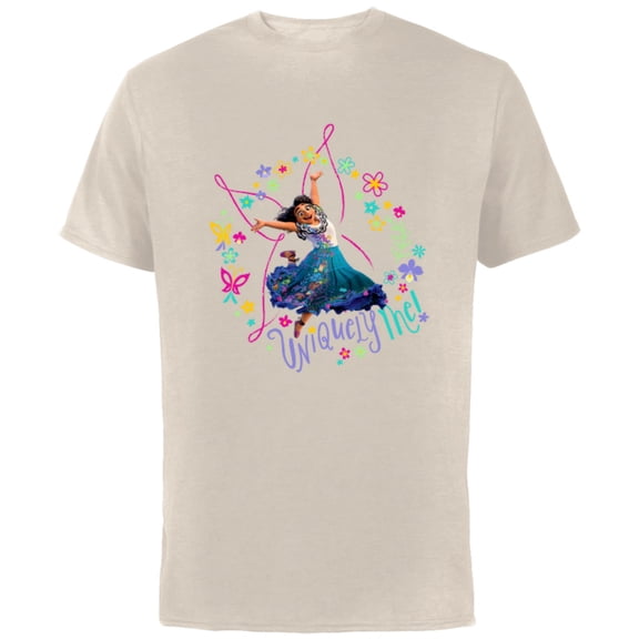 Disney Encanto Mirabel Uniquely Me Pink Butterfly - Short Sleeve Cotton T-Shirt for Adults - Customized-Natural