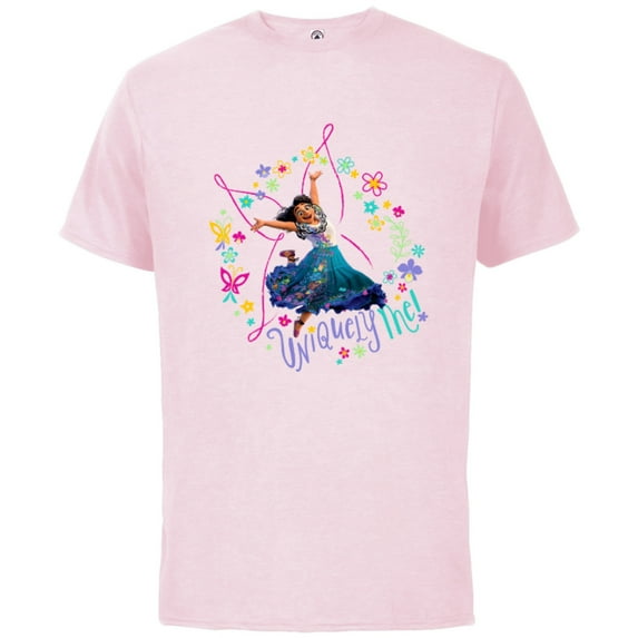Disney Encanto Mirabel Uniquely Me Pink Butterfly - Short Sleeve Cotton T-Shirt for Adults - Customized-Soft Pink