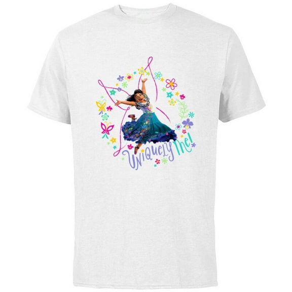 Disney Encanto Mirabel Uniquely Me Pink Butterfly - Short Sleeve Cotton T-Shirt for Adults - Customized-White