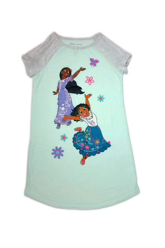 Encanto Mirabel and Isabela Girl's Short-Sleeved Nightgown, Gown, Size 6-7