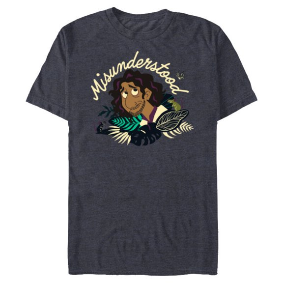 Disney Encanto Misunderstood Bruno Floral Paradiso - Short Sleeve Blended T-Shirt for Adults - Customized-Navy Heather