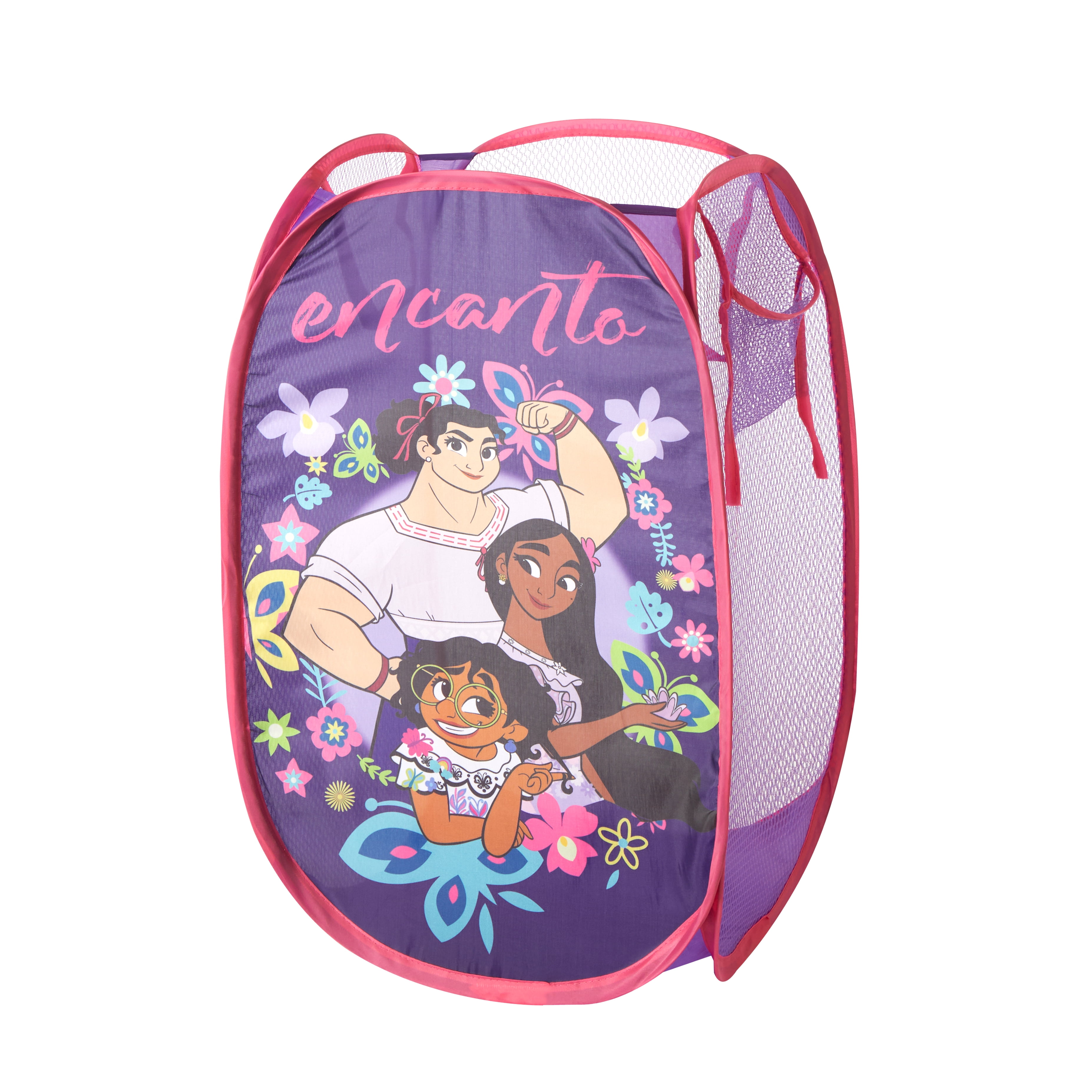Disney Encanto Pink Polyester Pop Up Hamper for Children's Bedroom Décor