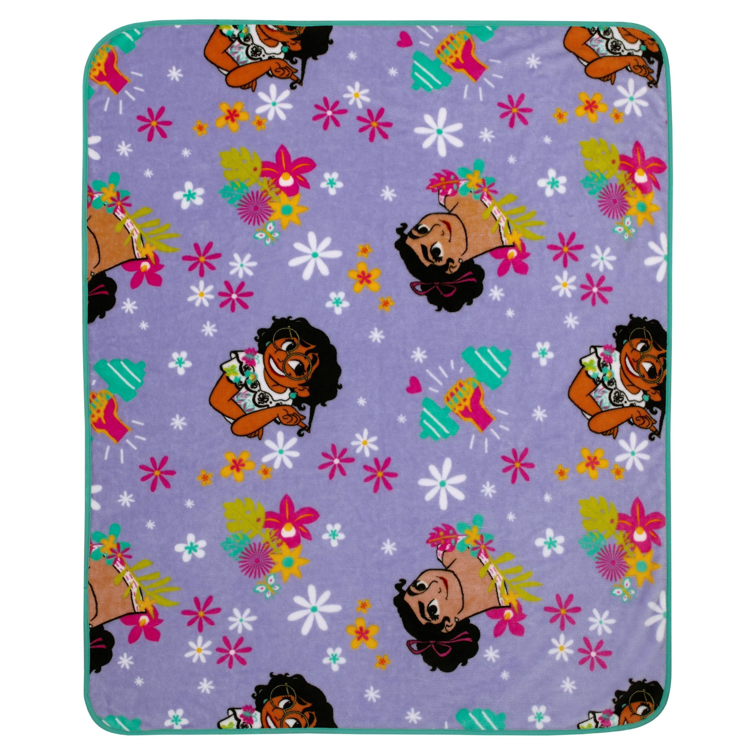 Disney Encanto Plush Toddler Blanket Purple and Aqua Walmart