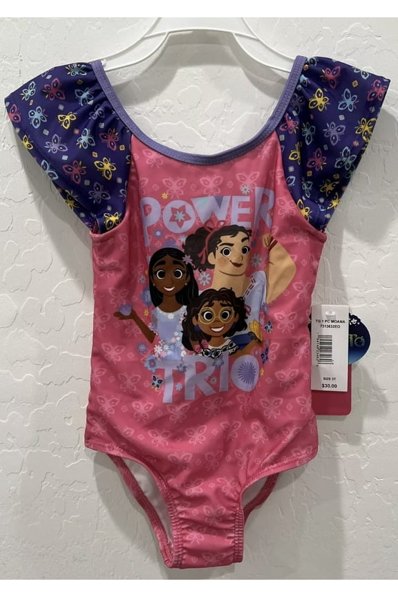 Encanto "Power Trio" Little Girls One-Piece Swimsuit Size 6X