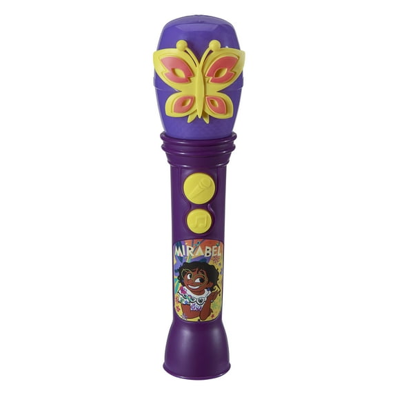 Disney Encanto Sing Along Microphone with Built-In Music and Flashing Lights for Girls Aged 3 Years and Up.