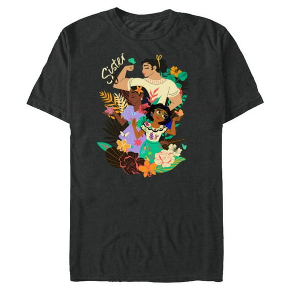 Disney Encanto Sister Goals Mirabel Luisa Isabela Floral - Short Sleeve Blended T-Shirt for Adults - Customized-Dark Heather