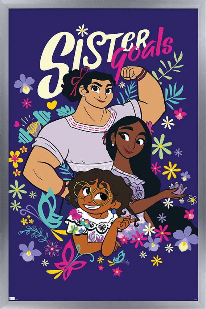 Disney Encanto - Sister Goals Wall Poster, 14.725" x 22.375", Framed
