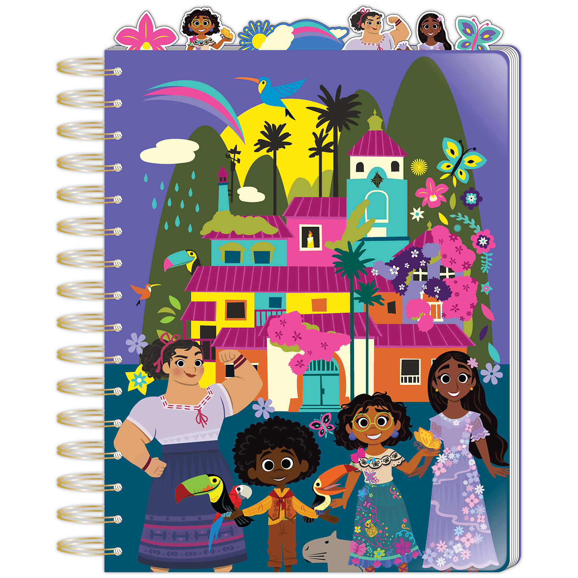Disney Encanto Tab Journal, Metal Spiral Bound, 144 Lined Sheets, 8.375-inches by 6.5-inches - image 1 of 9