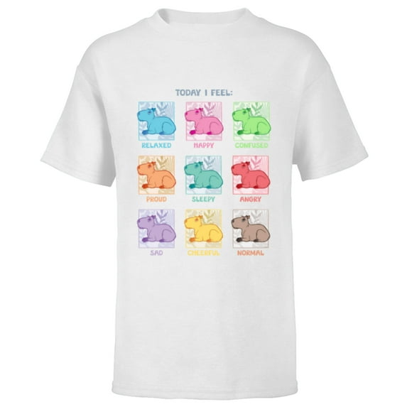 Disney Encanto The Many Moods of Chispi the Capybara - Short Sleeve T-Shirt for Kids - Customized-White