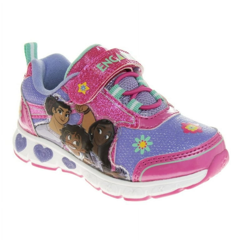 Disney Encanto Toddler Girls' Light Up Sneakers Pink Purple