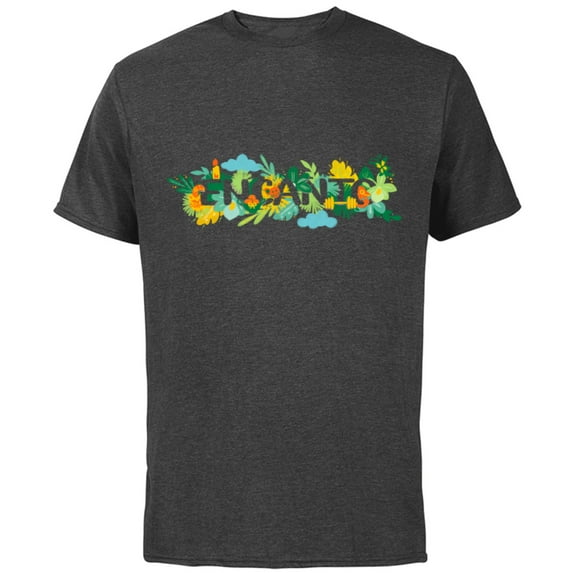 Disney Encanto Tropical Florals Movie Logo - Short Sleeve Cotton T-Shirt for Adults - Customized-Charcoal