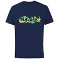 thumbnail image 1 of Disney Encanto Tropical Florals Movie Logo - Short Sleeve Cotton T-Shirt for Adults - Customized-Navy, 1 of 5