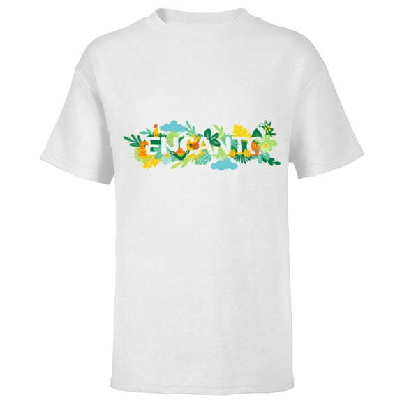Disney Encanto Tropical Florals Movie Logo - Short Sleeve T-Shirt for Kids - Customized-White