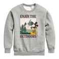 thumbnail image 1 of Disney - Enjoy The Outdoors Mickey - Toddler & Youth Crewneck Fleece Sweatshirt, 1 of 5
