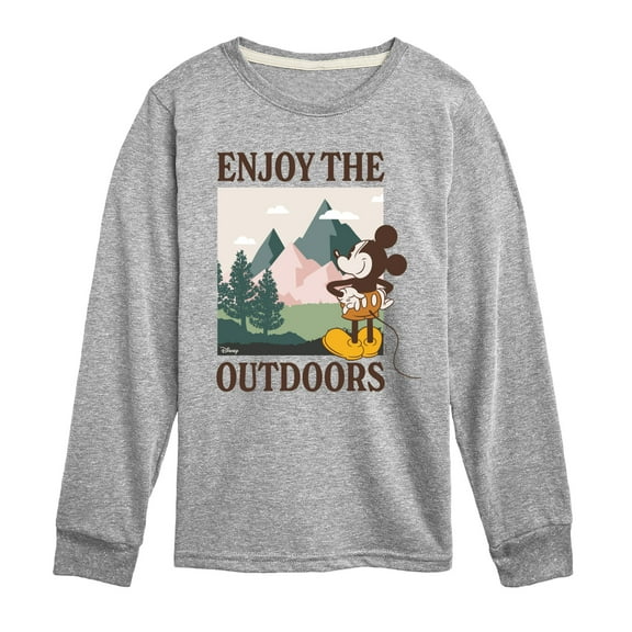 Disney - Enjoy The Outdoors Mickey - Toddler & Youth Long Sleeve Graphic T-Shirt