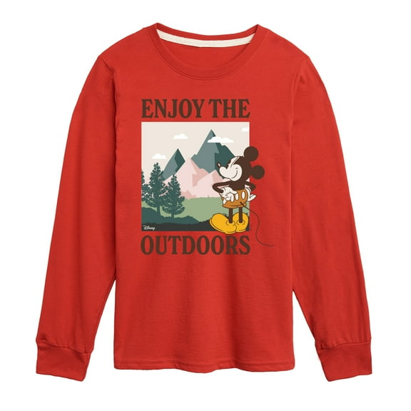 Disney - Enjoy The Outdoors Mickey - Toddler & Youth Long Sleeve Graphic T-Shirt