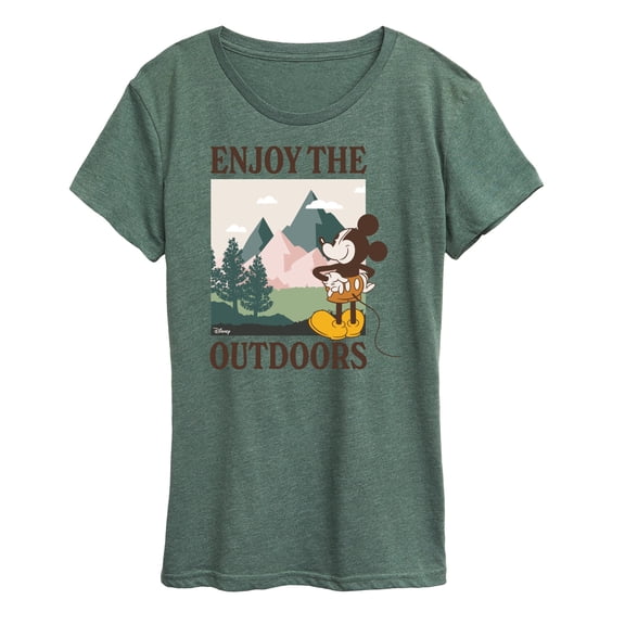 Disney - Enjoy The Outdoors Mickey - Women's Short Sleeve Graphic T-Shirt