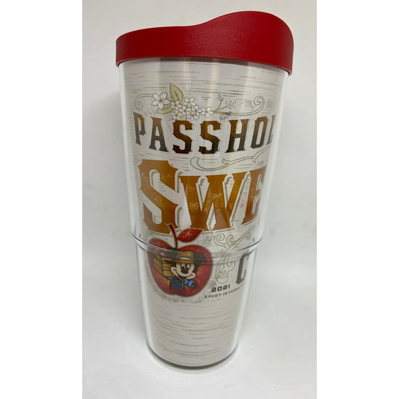 Disney Epcot Food and Wine 2021 Passholder Mickey Sweet Tervis Tumbler w Lid New