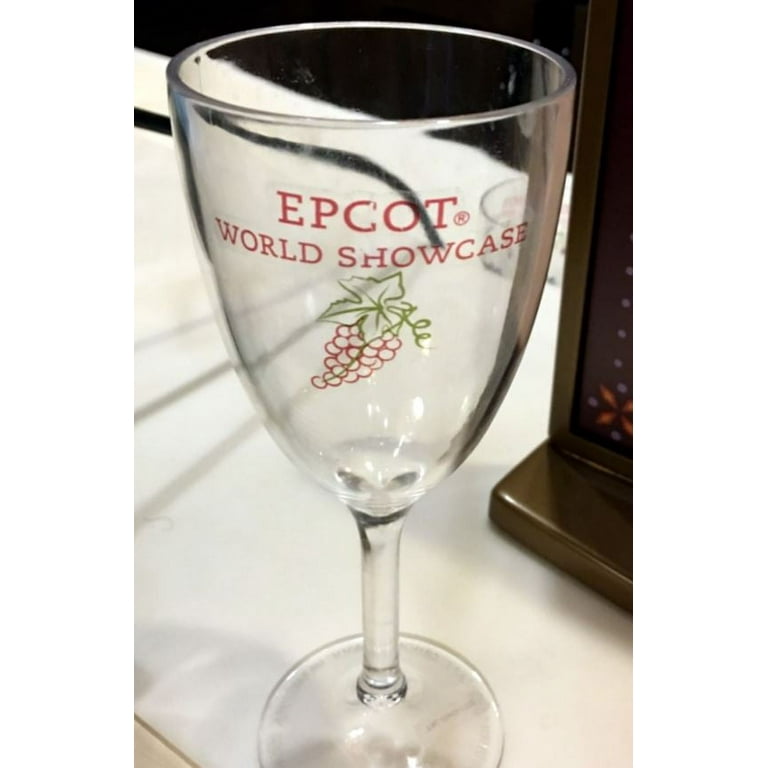 Set 4 2001 Vtg Disney World Epcot Food & Wine Festival Green Stem Wine  Glasses