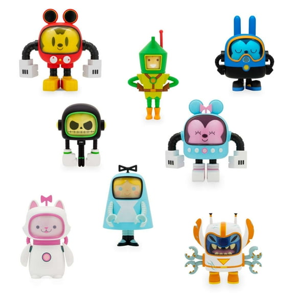 Disney Eric Tan Mickey, Minnie, Oswald, Peter Pan, Alice, Stitch, Jack Skellington & Marie Set of 8 Vinyl Figures